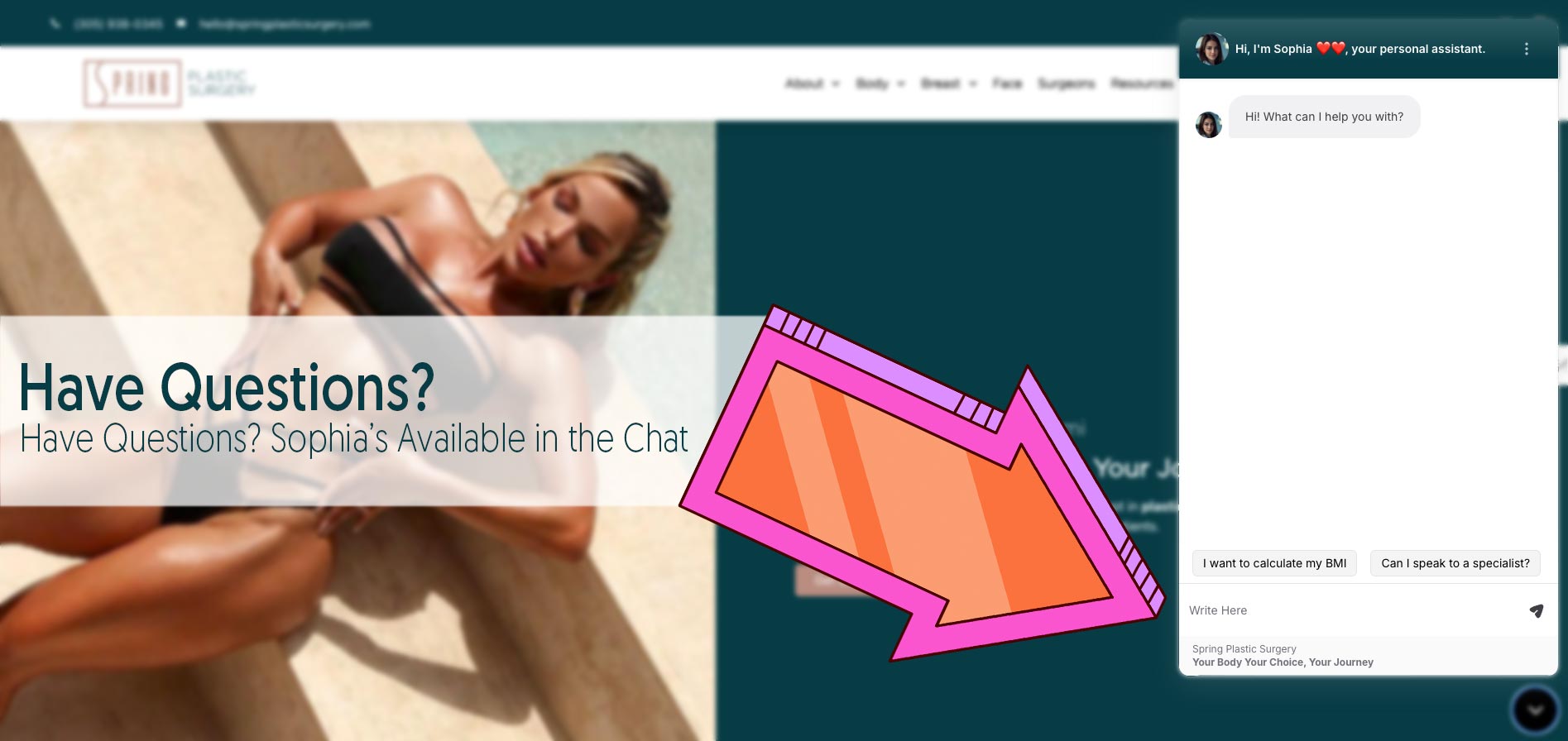 Connect with Sophia Today Through Our Chat System